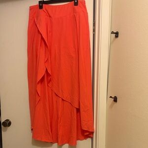 NWT-HALARA Asymmetrical Orange Skirt